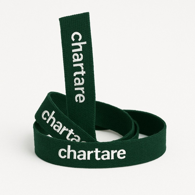 Cinta de algodón personalizada con serigrafía blanca | ChartaRè