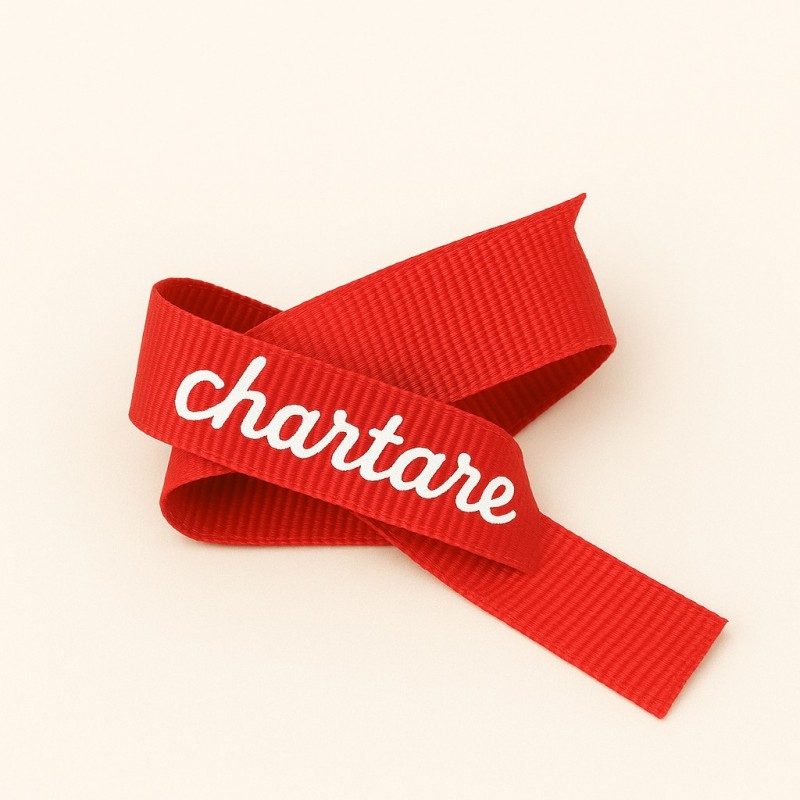 Personalized Gros Grain Ribbon with White Screen Printing