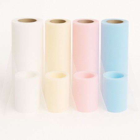 Tulle Eco in Rotolo da 100 mt Colori Base in Due Misure