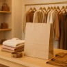 shopper in carta kraft avana con maniglia cordino per negozi e boutique