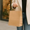 shopper in carta kraft avana con maniglia cordino per i tuoi acquisti