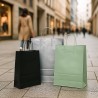 Shopper colorate con manico in carta ritorta