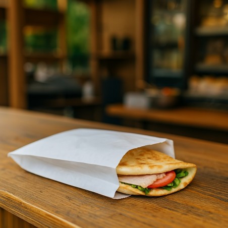 sacos de papel branco para produtos alimentares