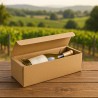 Doos voor 1 platte fles in Havana karton