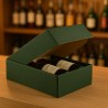 Box for 2 Flat Bottles in Green Card