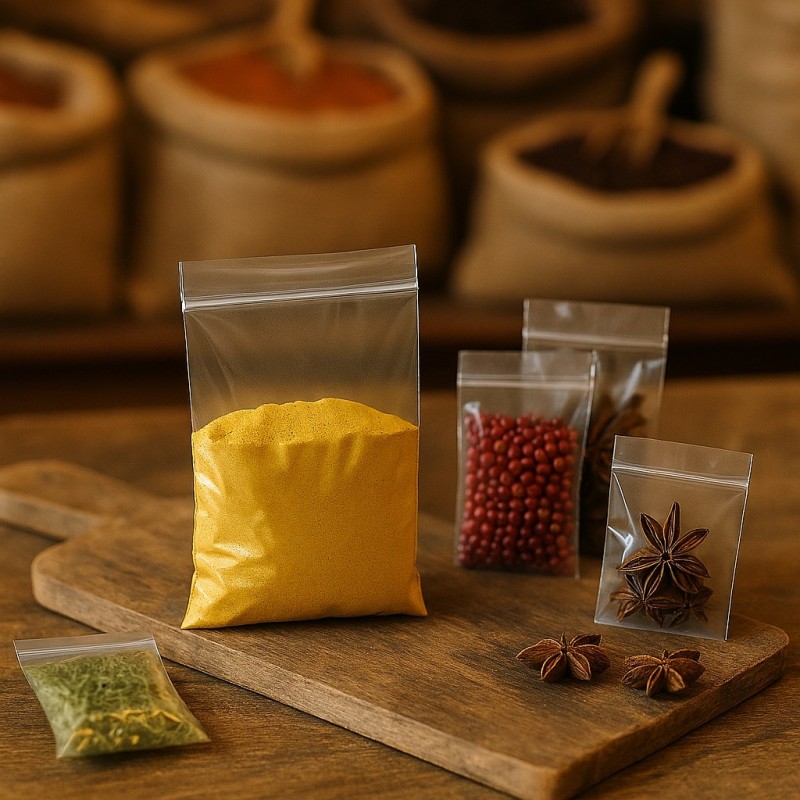 100 Transparent Zip Bags Minigrip type in PLT in different sizes