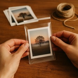 100 celofánových sáčků s lepicí klopou v různých velikostech