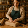Shopkeeper packaging with wrapping paper