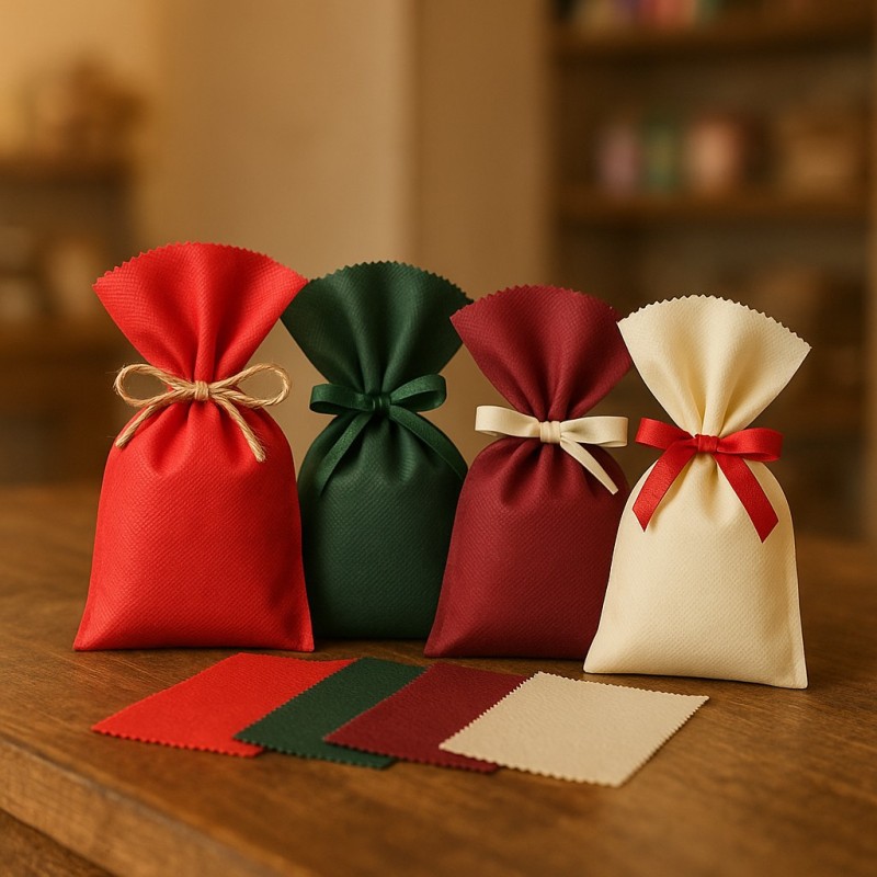 Sacs cadeaux non tissés colorés
