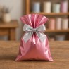 Pink Satin Metallic Gift Bags