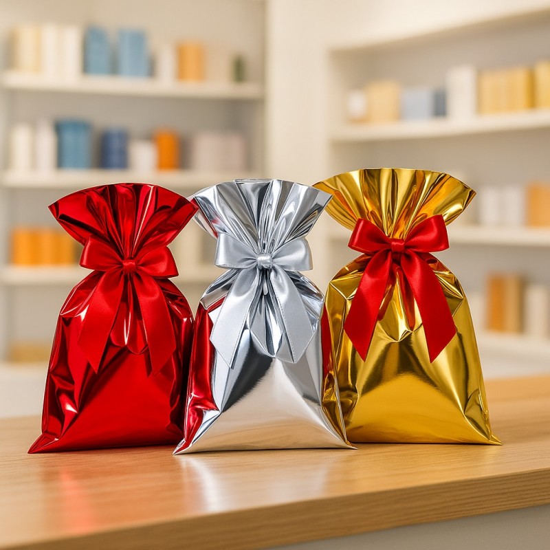 Glossy Metallic Gift Bags, ideal for shiny gift boxes