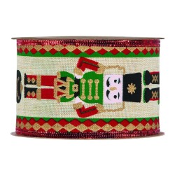 Wstążka żołnierska z czerwoną laminaturą mm.63x10 m.