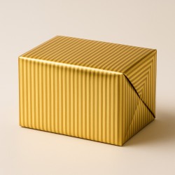 25 ark Lux Presentpapper Metall Vertikala Guld Ränder cm.70x100