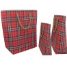 10 Cuba Tartan Shoppers with Rope Handles