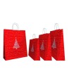 25 Rode Xmas Shopper met Lanyard Handvat