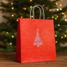 25 Shopper Red Xmas con Maniglia Cordino in Tre Misure