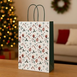 25 XMas Candy Shopper s rukojetí na šňůrku ve třech velikostech