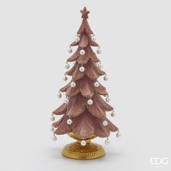 Albero Pino Rosa in Poliresina con Perle cm. 36 EDG