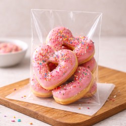 100 bolsas de celofán transparentes de varios tamaños, ideales para comida, regalos y objetos