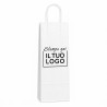 White Paper Shopper with Lanyard Handle and Custom Printing in 1 Black Color 3000 Pieces