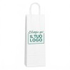 White Paper Shopper with Cord Handle and Personalized Printing with 1 Green Color 3000 Pieces