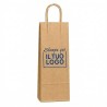 Recycled Havana Paper Shopper with Cord Handle and Custom Print in 1 Blue Color 3000 Pieces