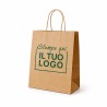 Recycled Havana Shopper with Cord Handle Green Print | ChartaRè