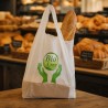 500 White Bio Compostable Bags Compliant with UNI EN 13432 bakery