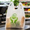 500 White Bio Compostable Bags Compliant with UNI EN 13432 supermarket