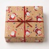 25 Fogli di Carta Regalo Metal Kraft Fantasia Natalizia cm.70x100