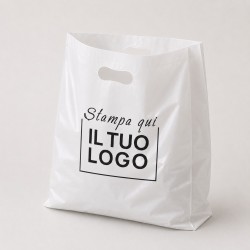 Sacchetti Manico a Fagiolo HDPE  Personalizzati a 1 Colore Kg. 100