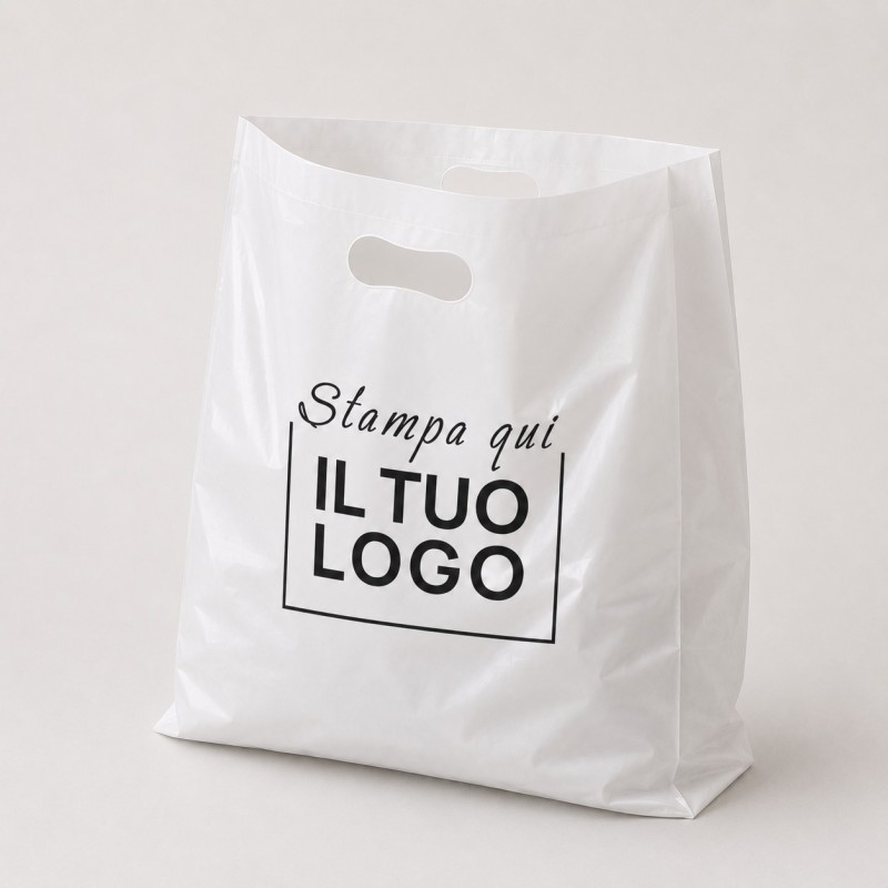 Bags with HDPE Bean Handle Personalizzati 1 Color Kg. 100