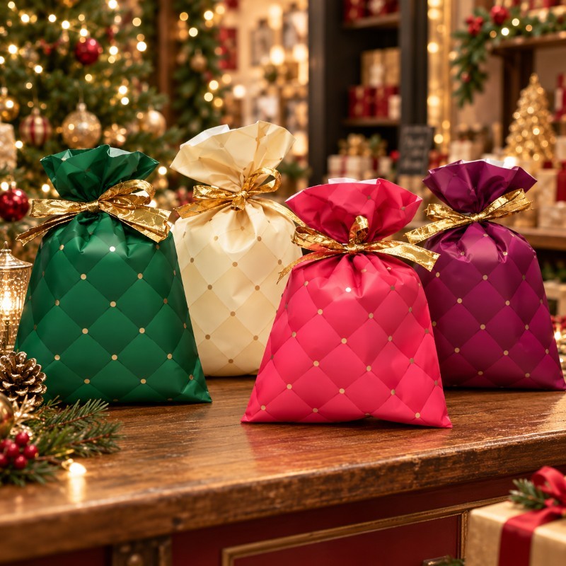Buste Regalo Velour Assortite in 4 Colori, Confezioni da 100 e 50 Pezzi
