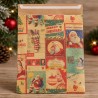 24 Paper Gift Bags with Adhesive Flap in two sizes with Solid Color Assortment or Christmas Patterns