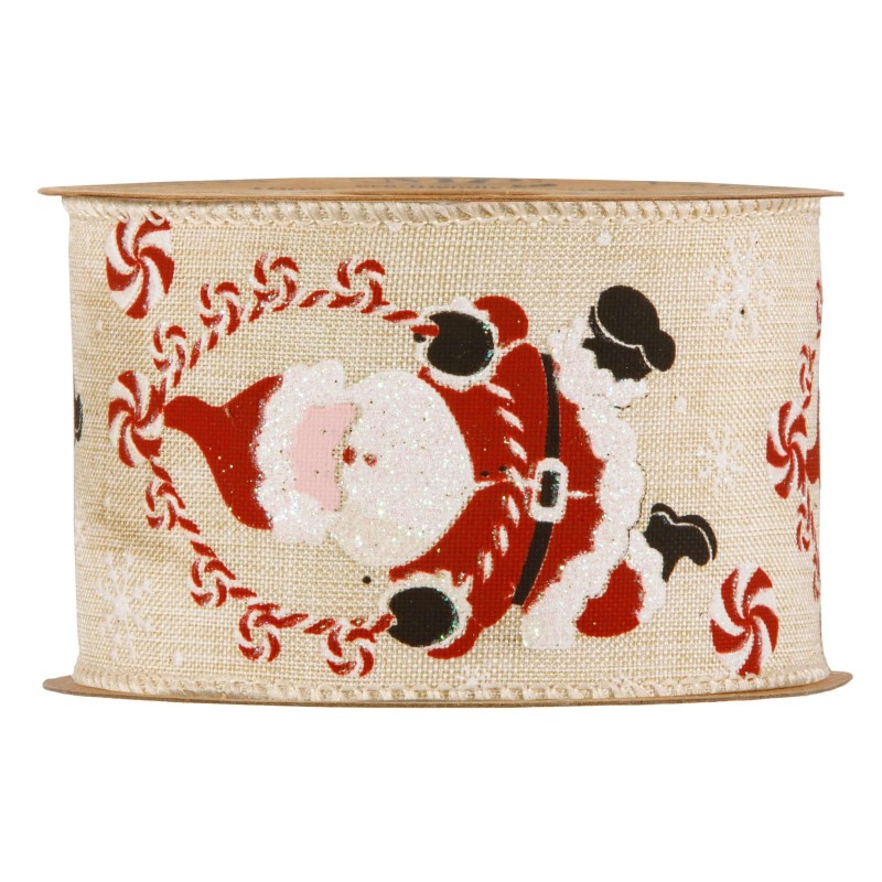 Santas Christmas Ribbon mm 63x10 mt