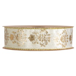 Lilibeth Velvet Ribbon mm 40x10 mt Cream