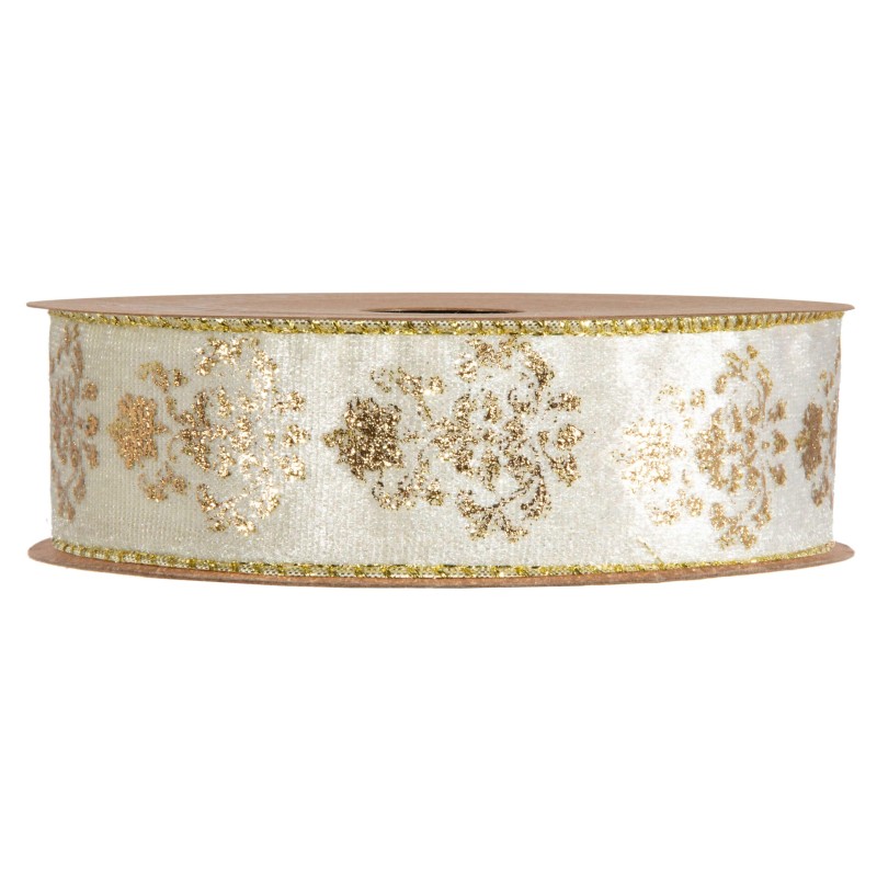 Lilibeth Velvet Ribbon mm 40x10 mt Cream