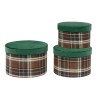 Set 3 Scatole Rotonde Scottish in Vari Colori