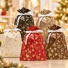 Assorted Fabric Star Gift Bags in 4 Colors, Packs of 100 and 50 Pieces
