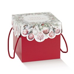 Red Box with Cords and Lid With Christmas Decorations | ChartaRè