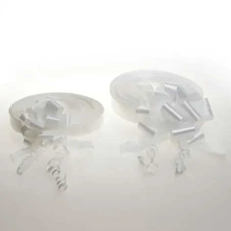 Pacote de Flocos de Fita de Polipropileno Fosco 50 Peças Branco