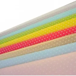 5 kg. (100 vellen) Enkelvoudig gecoat inpakpapier gr.70 Polka Dots Patroon