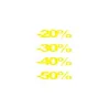 4 Glueless window stickers Red percentages cm. 30x9