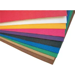Gekleurd Wave Kartonnen Vel cm.70x50