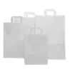 Shopper Carta Sealing Bianco Maniglia Piatta