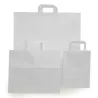 Shopper Carta Sealing Bianco Maniglia Piatta