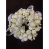 Corona de bayas de marfil con cinta