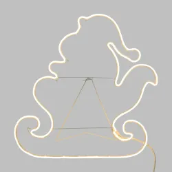 Jultomten släde ljus 480 led cm.76x74