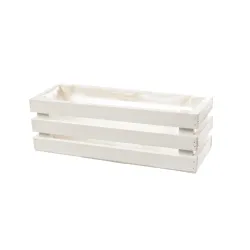 Caja de madera cm 31,5 x 11,5 x 10 Blanco