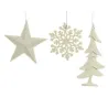 Glitter decorations 6 pcs